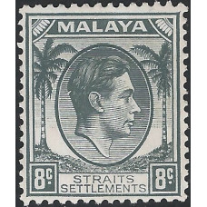 Straits Settlements Sg283 1938 8c Grey MNH