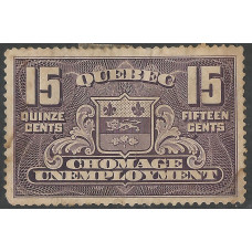 Canada Quebec 15c Unemployment stamp