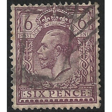 KGV - Sg 384 - Spec N26-1 - 6d Dull Purple Brocken Frame used KGV - Sg 384 - Spec N26-1 - 6d Dull Purple Brocken Frame used