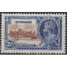 St Vincent Sg144 - 2½d. brown and deep blue 1935 Silver Jubilee MNH 