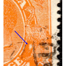 Australia Sg 85 Var - ½d. - orange Print Flaw fine used