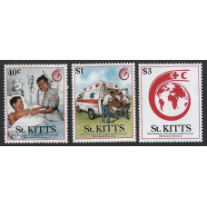 St. Kitts 1989 Sg276-278 - RED CROSS MEDICINE HEALTH CARE set of 3 MNH