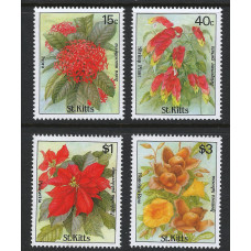 St. Kitts 1988 Sg250-253 - Flowers set of 4 MNH