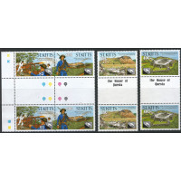 St. Kitts 1990 - Sg307 - Sg310 -  300th Anniv of English Bombardment of Brimstone Hill set MNH