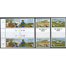St. Kitts 1990 - Sg307 - Sg310 -  300th Anniv of English Bombardment of Brimstone Hill set MNH