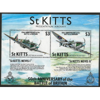 St. Kitts 1990 - Sg MS311 -  50th Anniv of Battle of Britain. set MNH