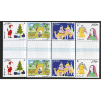 St. Kitts 1982 - Sg104 - Sg107 Christmas. Children's Paintings set MNH