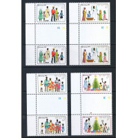 St. Kitts 1993 - Sg165 - Sg168 - Christmas. Flowers set MNH