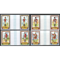 St. Kitts 1981 - Sg 71 - Sg 74 - Military Uniforms (1st series) set MNH