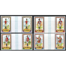 St. Kitts 1981 - Sg 71 - Sg 74 - Military Uniforms (1st series) set MNH