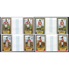 St. Kitts 1983 - Sg110 - Sg113 - Military Uniforms (2nd series) set MNH