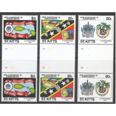 St. Kitts 1993 - Sg384 - Sg386 - Tenth Anniv of Independence. set MNH