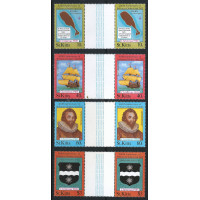 St. Kitts 1985 - Sg181 - Sg184 - Christmas. 400th Anniv of Sir Francis Drake's Visit set MNH