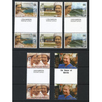 St. Kitts 1992 - Sg350 - Sg354 - 40th Anniv of Queen El izabeth II's Accession set MNH