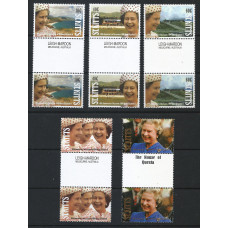 St. Kitts 1992 - Sg350 - Sg354 - 40th Anniv of Queen El izabeth II's Accession set MNH