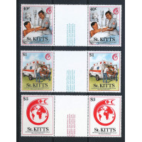 St. Kitts 1989 - Sg276 - Sg278 - 125th Anniv of International Red Cross. set MNH