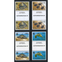 St. Kitts 1995 - Sg427 - Sg430 - Endangered Species. Green Turtle set MNH