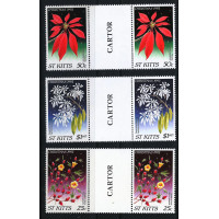 St. Kitts 1988 - Sg250 - Sg253 - Flowers set MNH