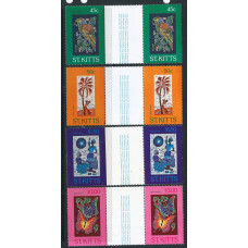 St. Kitts 1984 - Sg139 - Sg142 - Batik Designs (1 st series). set MNH
