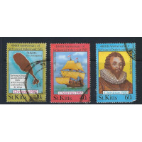 St. Kitts 1985 - Sg181 - Christmas 400th Anniv of Sir Francis Drake's Visit Part set used