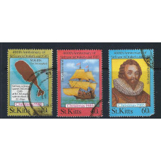 St. Kitts 1985 - Sg181 - Christmas 400th Anniv of Sir Francis Drake's Visit Part set used