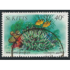 St. Kitts 1984 - Sg149 - Marine life 40c. Pink-tipped anemone used