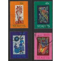 St. Kitts 1984 - Sg139 - Sg142 - Batik Designs (1 st series). set used