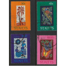 St. Kitts 1984 - Sg139 - Sg142 - Batik Designs (1 st series). set used