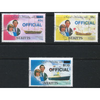 St. Kitts 1983 - Sg 024 + optd OFFICIAL x 3 used