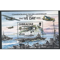 Gibraltar SG MS 744 VE Day mini sheet 1995 MNH