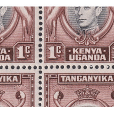 KUT Sg131ad - Variety 1942 KGVI 1c Retouched Value Tablet MM