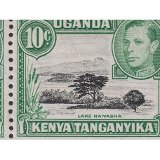 KUT Sg135a Variety 1942 KGVI 10c Mountain Retouch MM