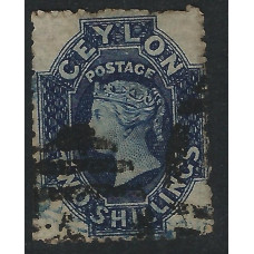 Ceylon Sg 59 - 2s. steel-blue 1862 used