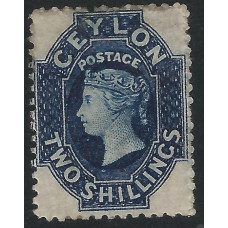 Ceylon Sg 59 - 2s. steel-blue 1862 LMM