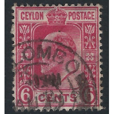 Ceylon Sg281 - 6c. carmine 1904 used