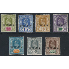 Ceylon: Sg270/276 - 1903 part SPECIMEN set MM