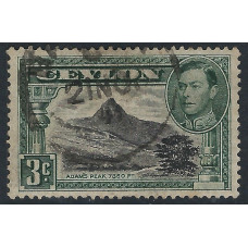 Ceylon Sg387b - 3c. black and deep blue-green 1938- 49 Perf 13½ x 13½ used