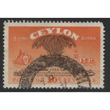 Ceylon Sg436 - 10c. brown and orange 1955 used