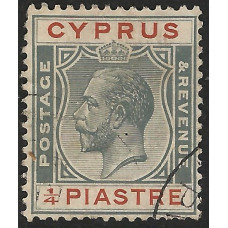 Cyprus  Sg103 - ¼pi. grey and chestnut 1924- 28 used