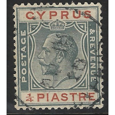 Cyprus  Sg103 - ¼pi. grey and chestnut 1924- 28 used