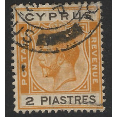 Cyprus Sg75 - 2pi. blue and purple 1912 used Cyprus Sg75 - 2pi. blue and purple 1912 used
