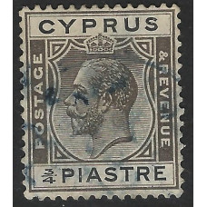 Cyprus  Sg104 - ½pi.  brownish black and black 1924- 28 MM