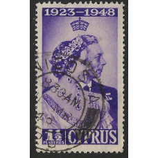 Cyprus Sg166 - 1948 Royal Silver Wedding ½pi. violet used Cyprus Sg166 - 1948 Royal Silver Wedding ½pi. violet used