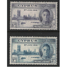 Cyprus Sg166/167 - 1946 Victory. set MM Cyprus Sg166/167 - 1946 Victory. set MM