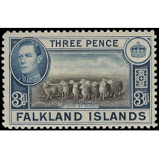 Falkland Islands Sg153 - 1938  3d. - black and blue MM