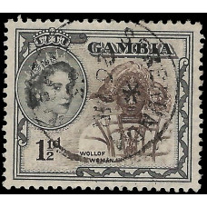 Gambia Sg172 - 1½d. - brown and black used