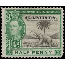 Gambia Sg150 - ½d. - black and green MM NG