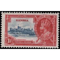 Gambia Sg143 - 1½d. - blue and red 1935 Silver Jubilee MNH