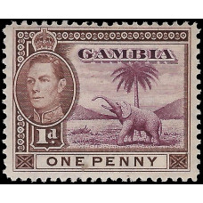 Gambia Sg151 - 1d. - purple and brown MM
