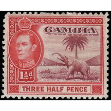 Gambia Sg151 - 1d. - purple and brown MM